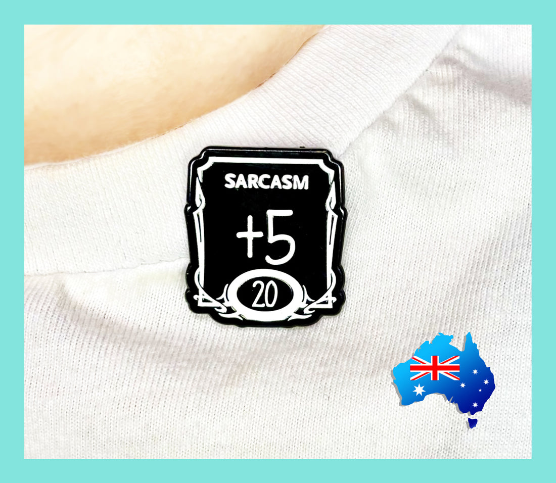 Funny Enamel Pin Sarcasm Dungeons and Dragons Dice KimWestART