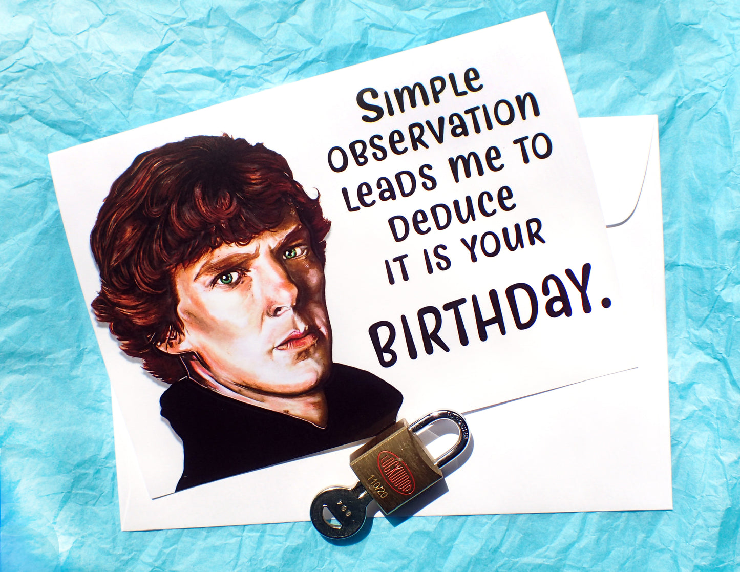 Sherlock Holmes Funny Birthday Card KimWestART