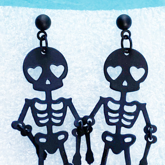 Skeleton Funny Novelty Earrings KimWestARt