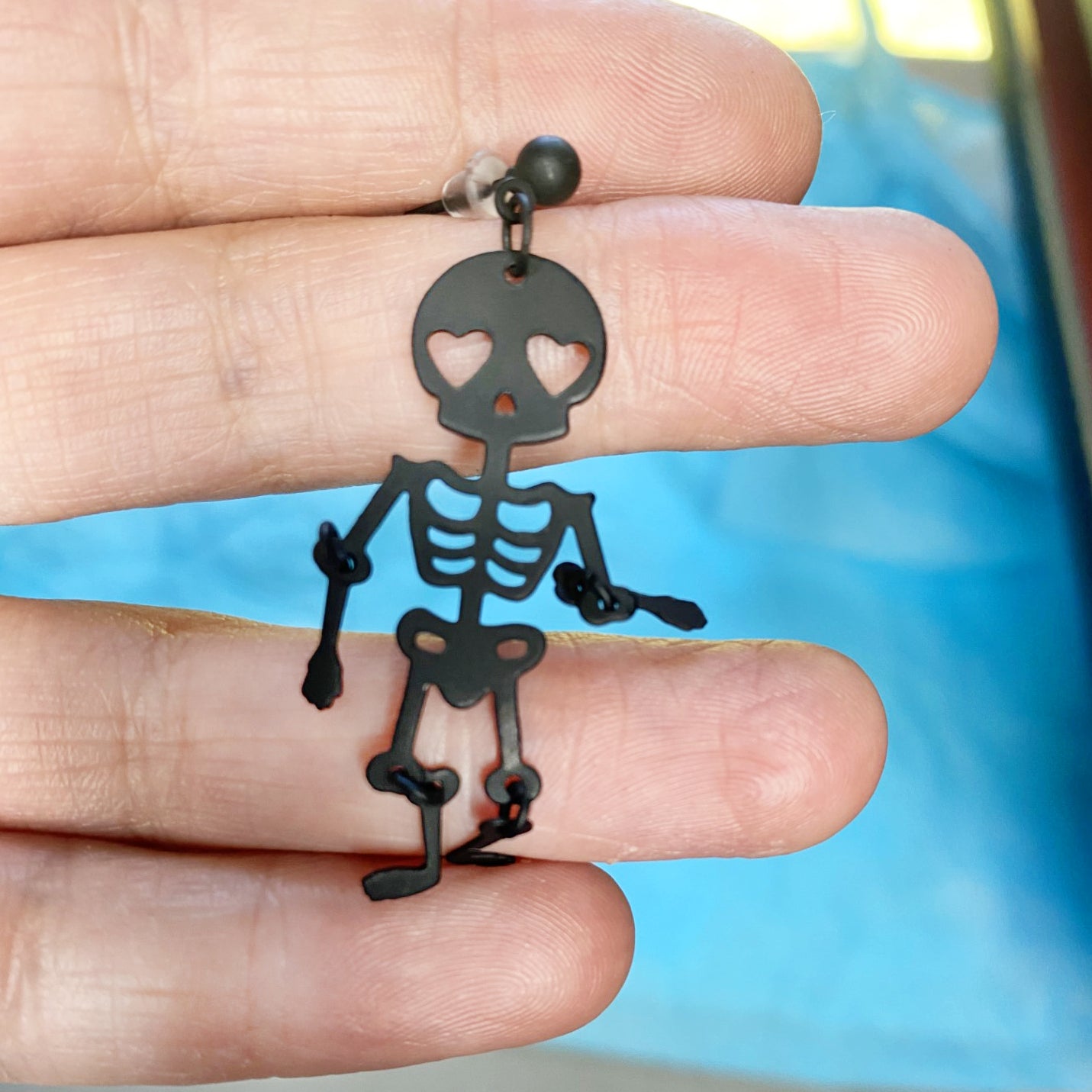 Skeleton Funny Novelty Earrings KimWestARt