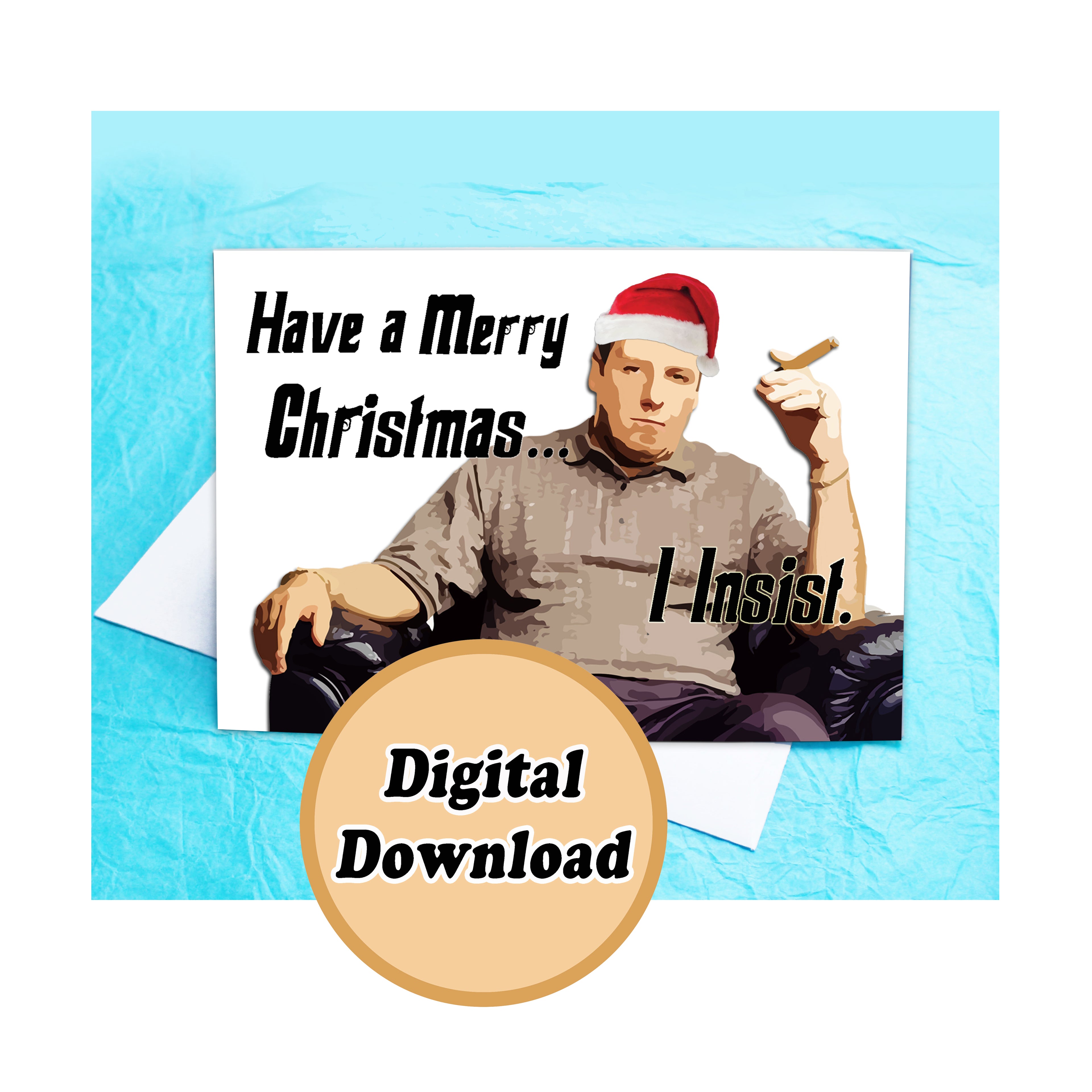 Instant Download Tony Soprano Christmas Card KimWestART