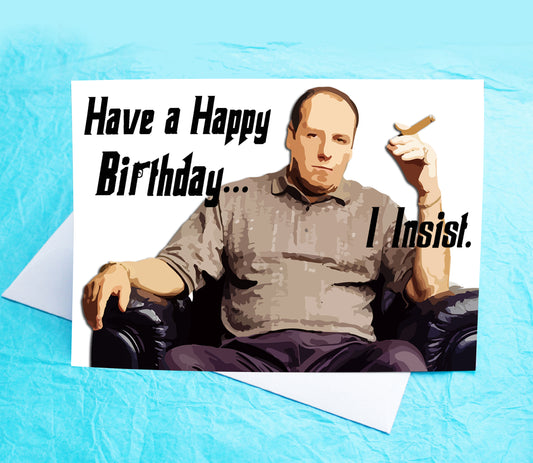 Sopranos Funny Birthday Card KimWestARt