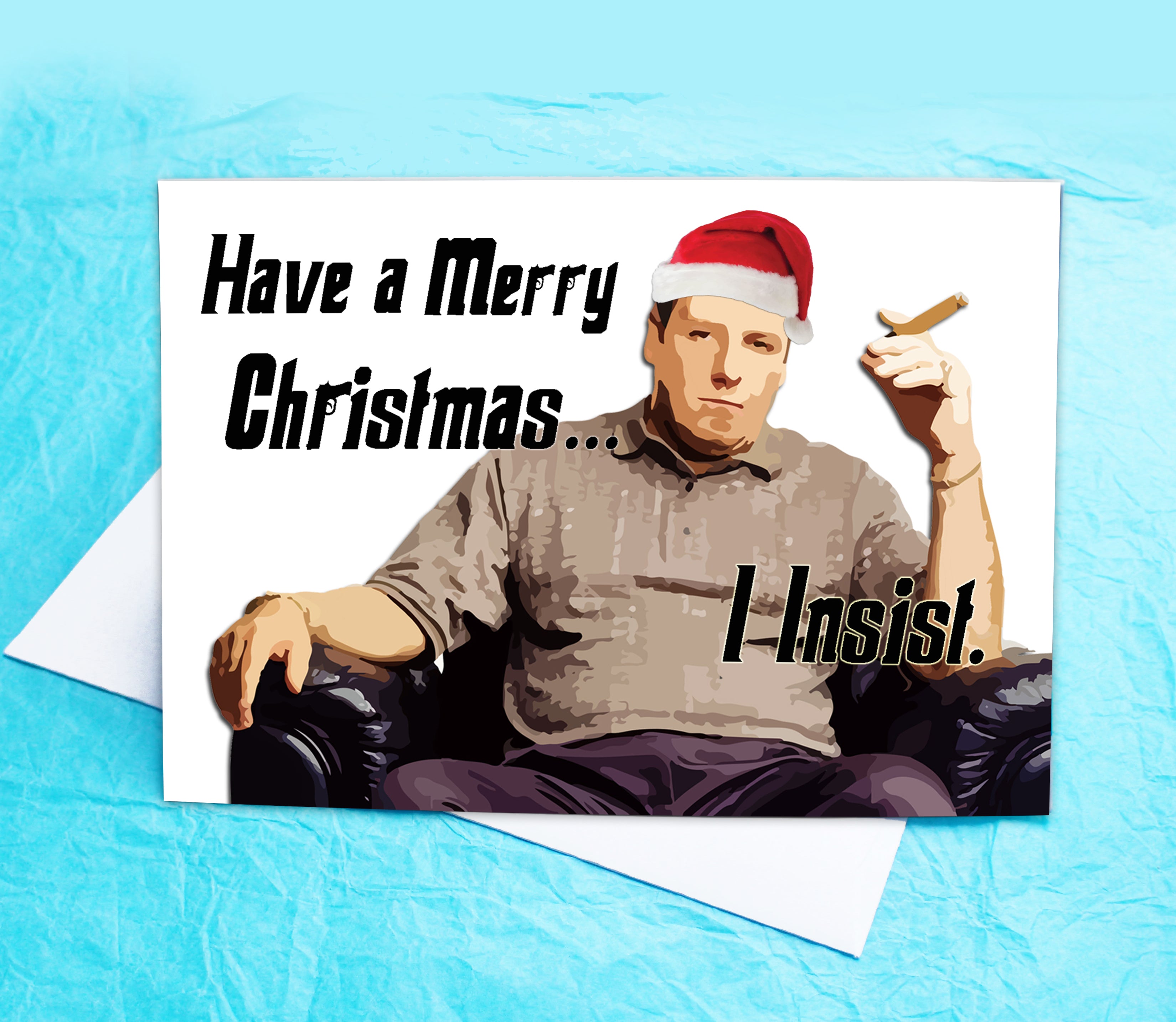 Sopranos Funny Christmas Card KimWestARt