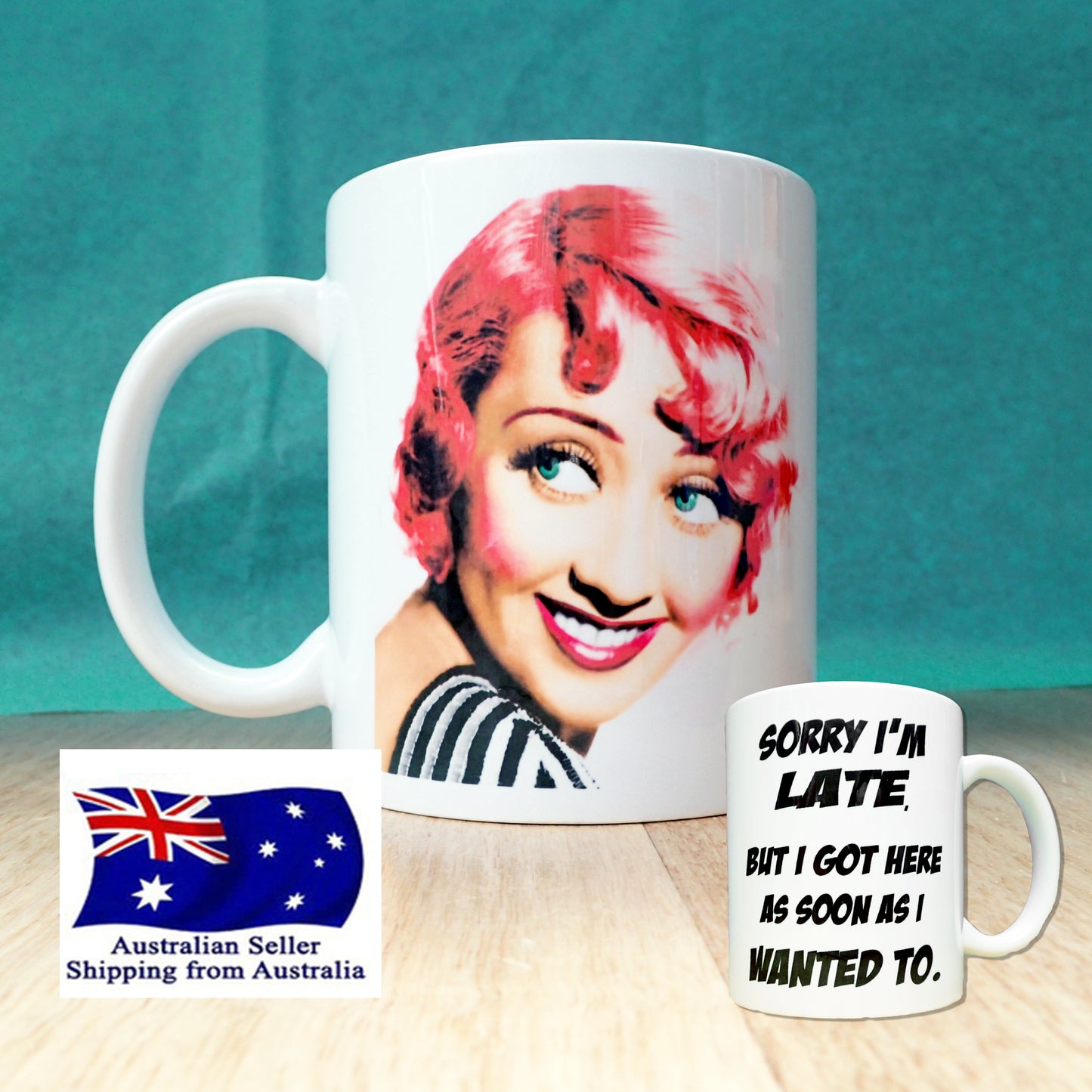 Sorry I'm Late Funny Novelty Mug KimWestARt