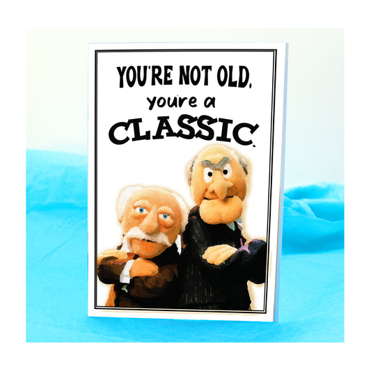 Statler and Waldorf Funny Birthday Card KimWestARt