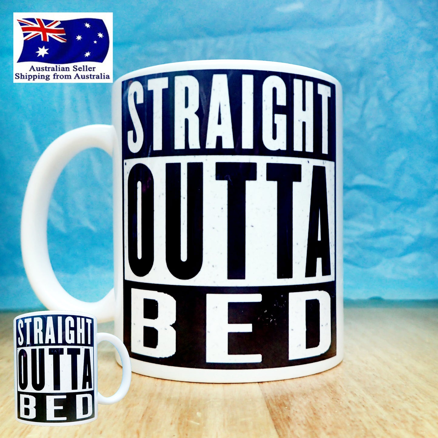 Straight Outta Bed Funny Novelty Mug KimWestARt