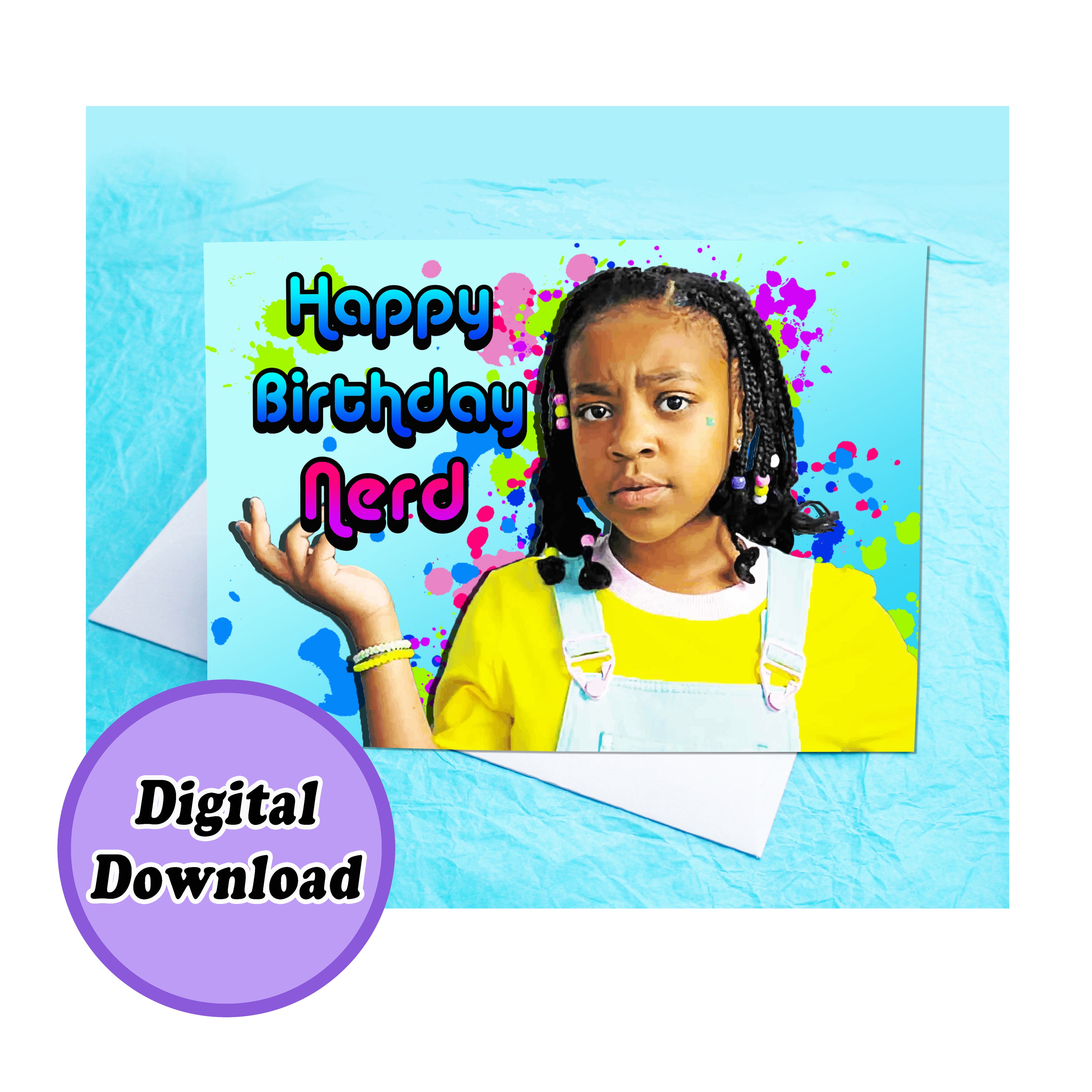 Instant Download Erica Stranger Things Funny Birthday Card KimWestARt