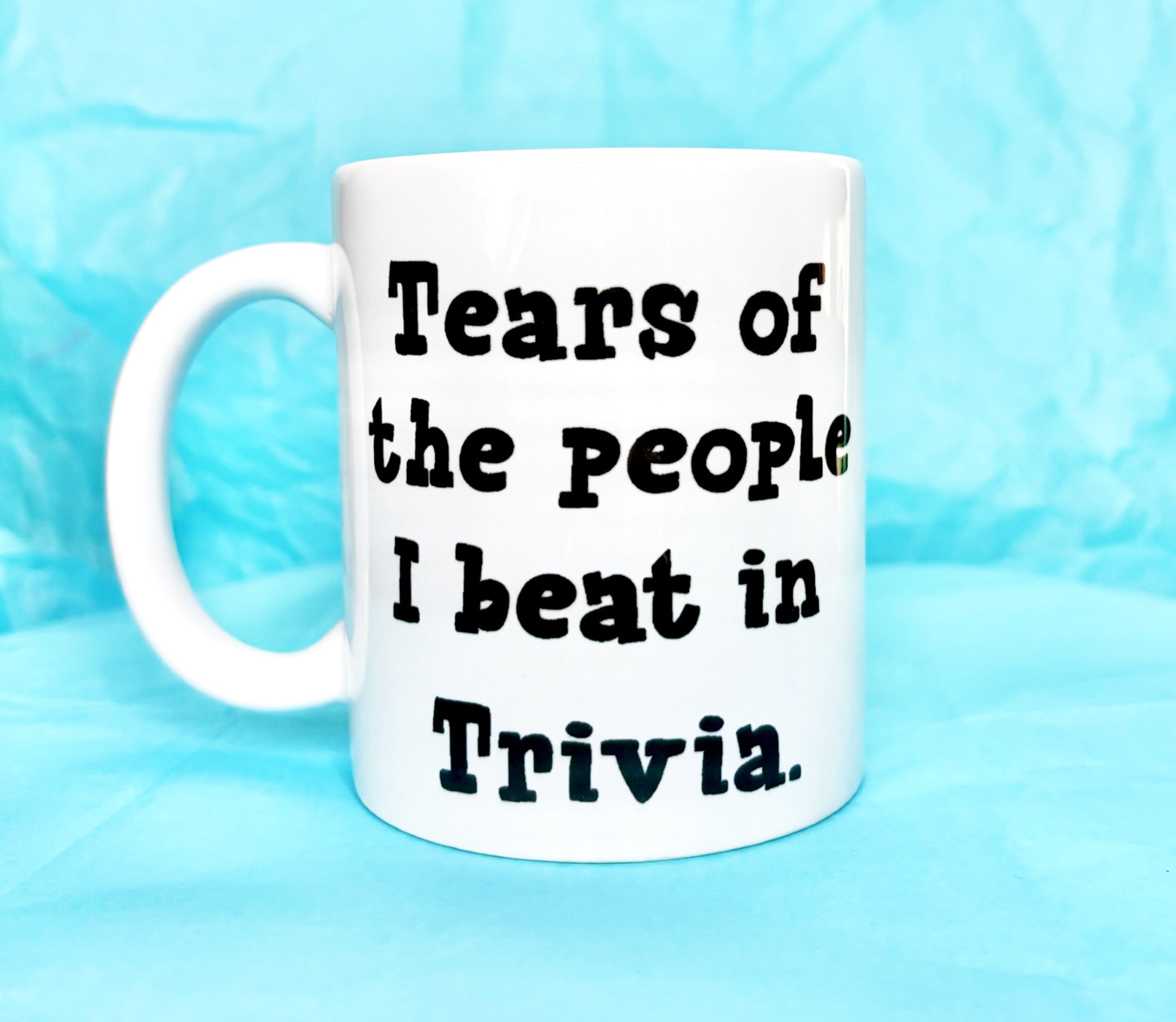 Tears from Trivia Funny Coffee Mug KimWestART