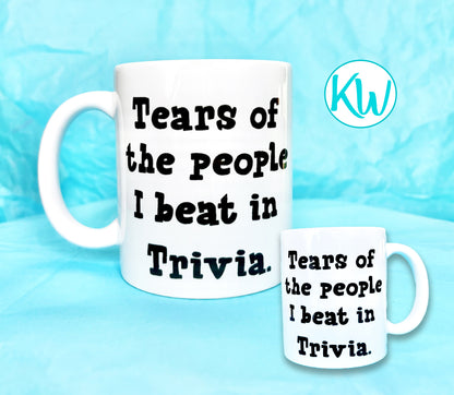 Tears from Trivia Funny Coffee Mug KimWestART