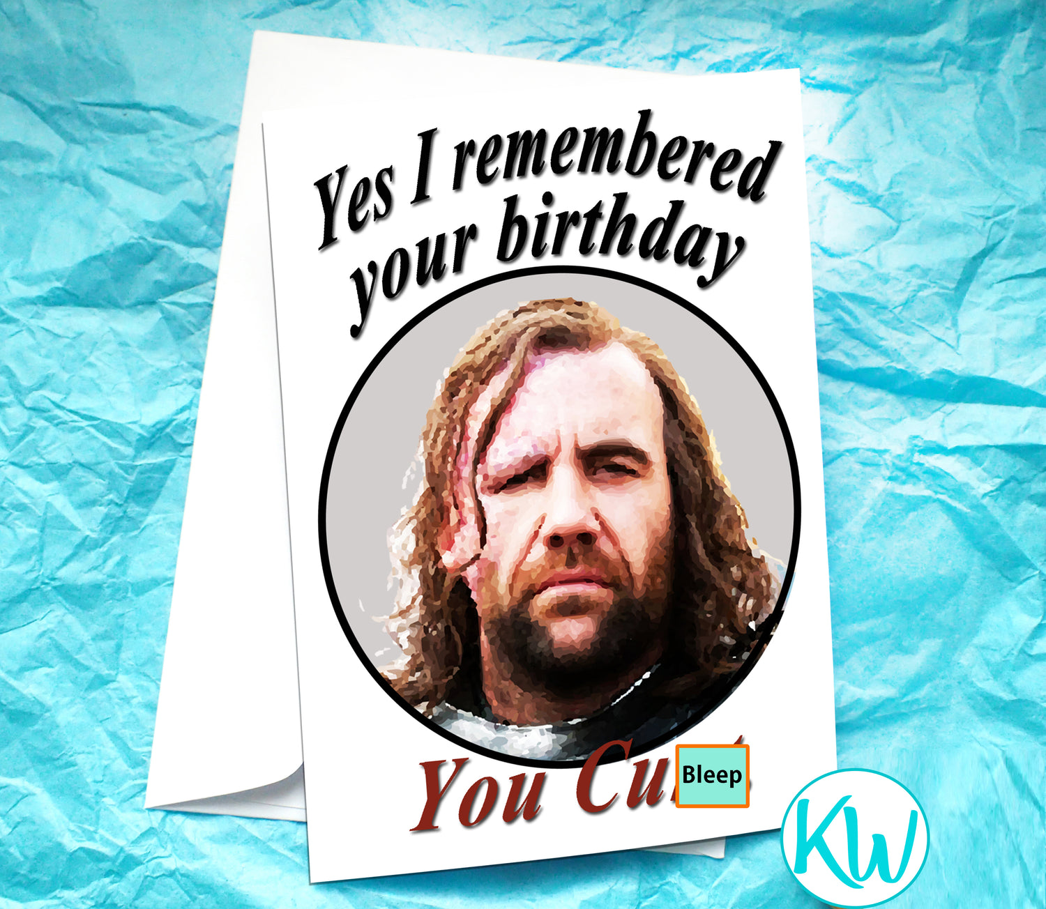 The Hound Funny Birthday Card KimWestARt