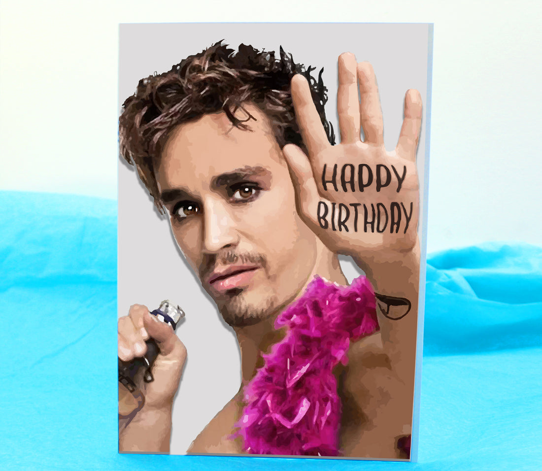 Number 4 Klaus Funny Birthday Card KimWestARt