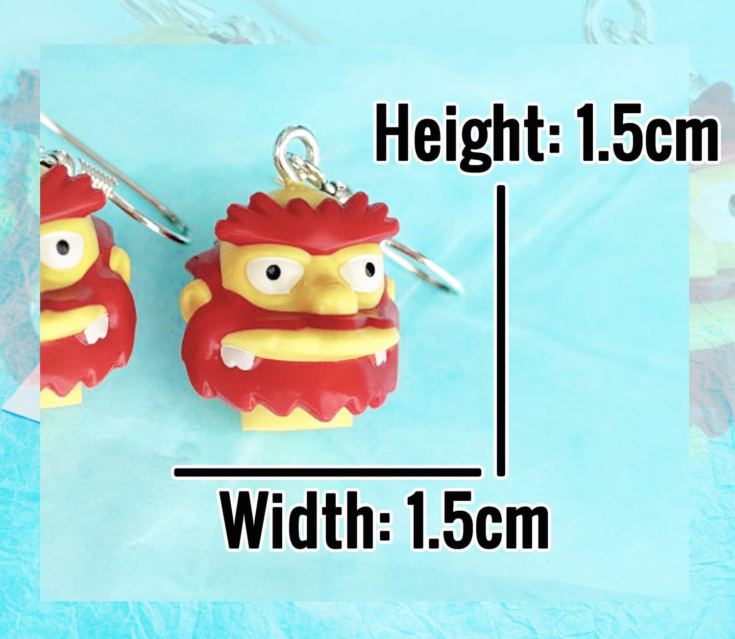 Funny Novelty Earrings The Simpsons Groundskeeper Willie KimWestART