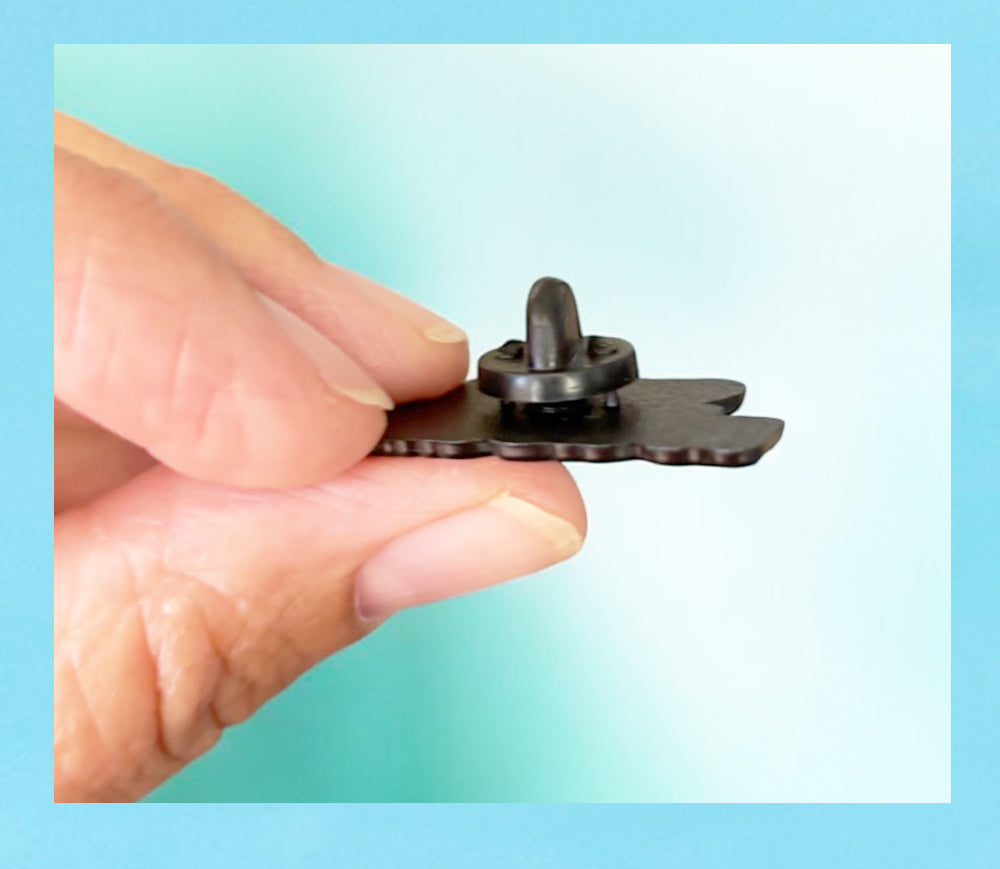 Funny Sarcastic Enamel Pin Shh no one cares by  KimWestART