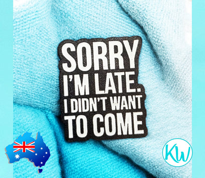 Funny Sarcastic Pin Sorry I&