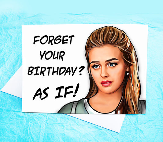 AS IF Funny Cher Birthday Card KimWestARt