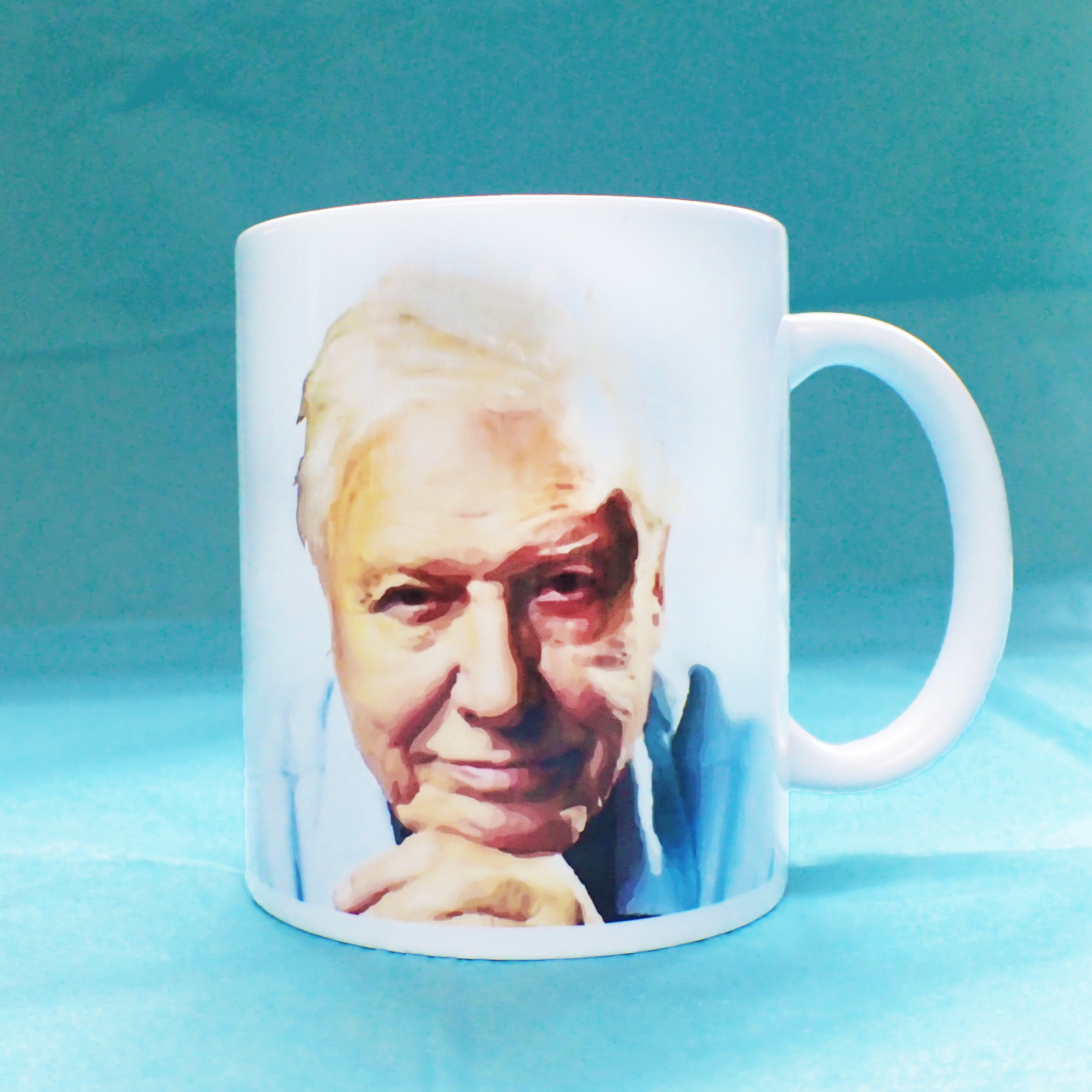 David Attenborough Funny Novelty Mug KimWestARt