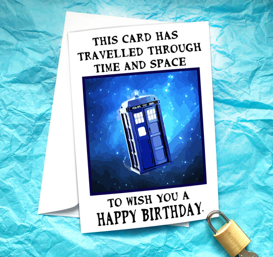 Tardis Doctor Who Funny Greeting Card KimWestARt